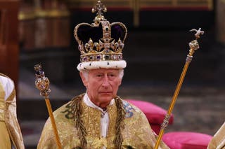 King Charles III during his coronation ceremony in 2023
